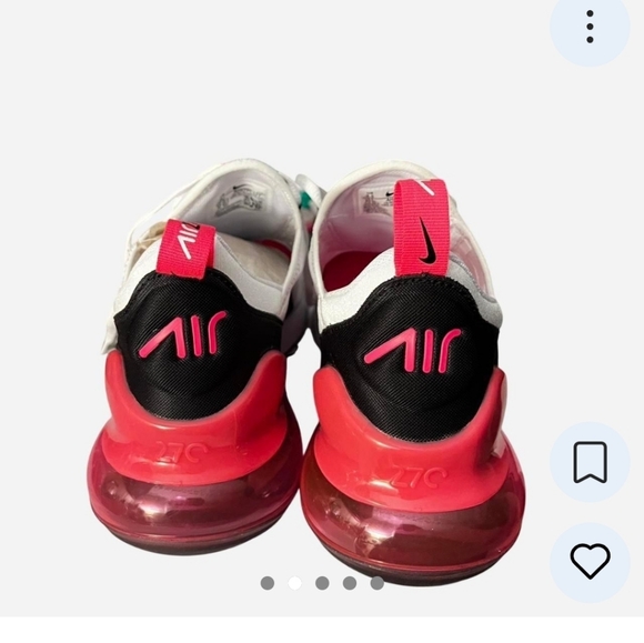 Brand New Nike Air 270 White and Black Sneakers Only tried on - Picture 4 of 5